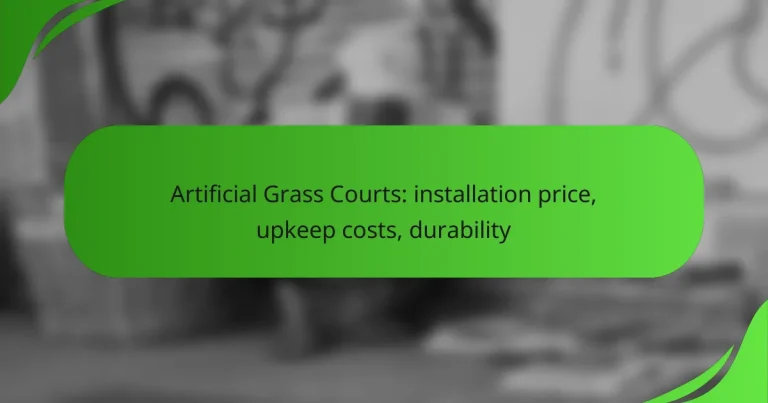 Artificial Grass Courts: installation price, upkeep costs, durability