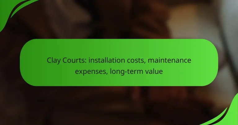 Clay Courts: installation costs, maintenance expenses, long-term value