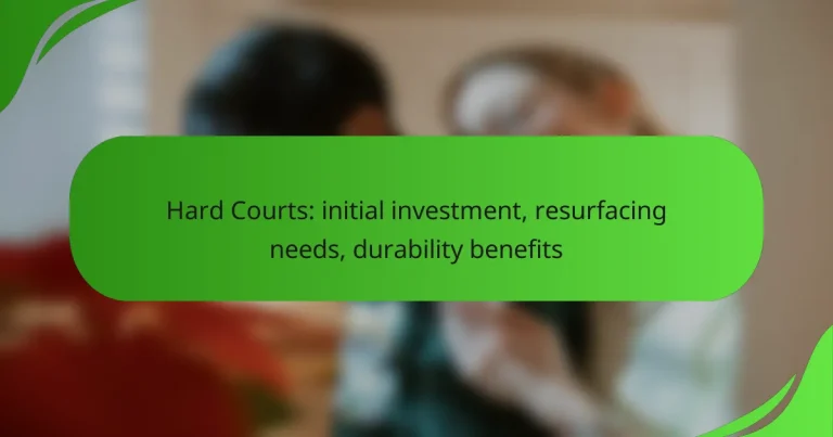Hard Courts: initial investment, resurfacing needs, durability benefits